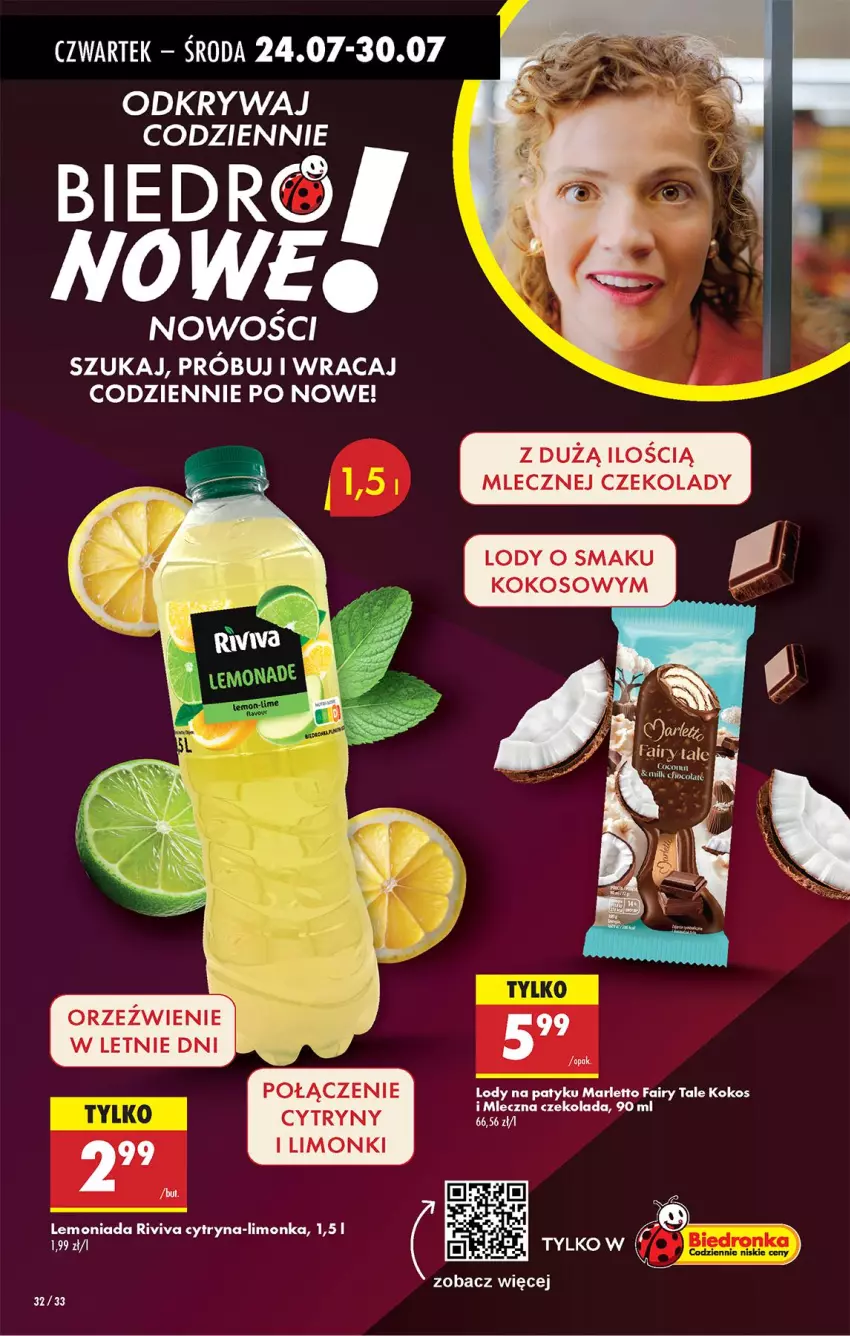 Gazetka promocyjna Biedronka - Od Czwartku - ważna 24.07 do 30.07.2025 - strona 44 - produkty: Cytryny, Kokos, Lemoniada, Limonka, Lody