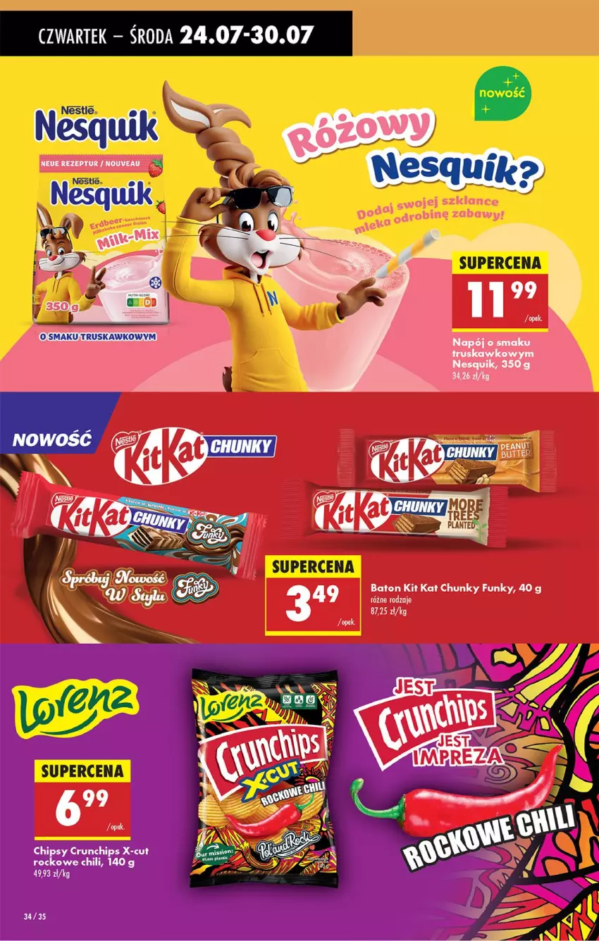 Gazetka promocyjna Biedronka - Od Czwartku - ważna 24.07 do 30.07.2025 - strona 46 - produkty: Baton, Chipsy, Crunchips, Kit Kat