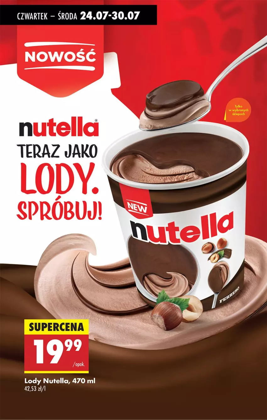 Gazetka promocyjna Biedronka - Od Czwartku - ważna 24.07 do 30.07.2025 - strona 49 - produkty: Lody, Nutella, Tera