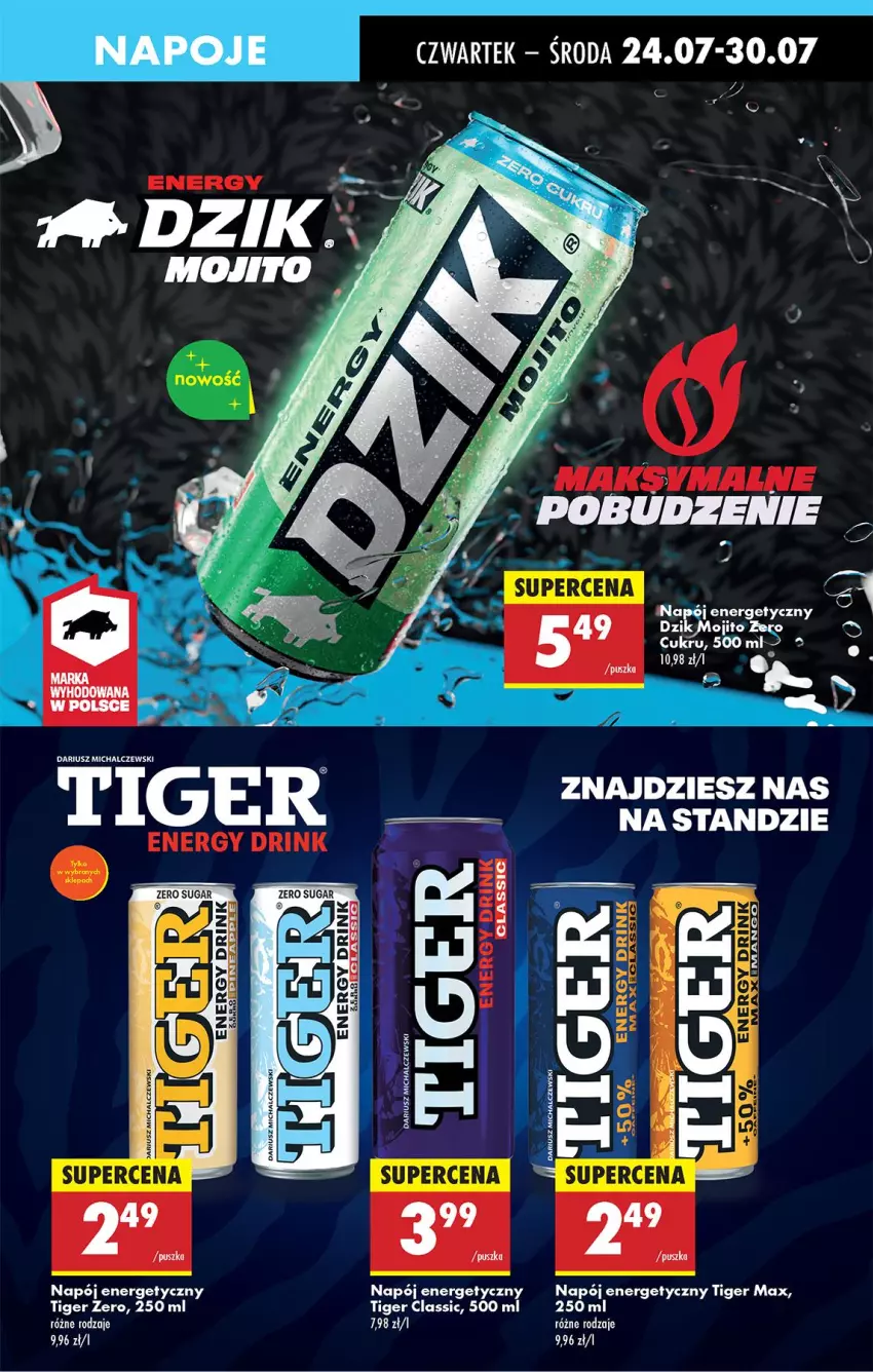 Gazetka promocyjna Biedronka - Od Czwartku - ważna 24.07 do 30.07.2025 - strona 55 - produkty: Napój, Napój energetyczny, Tiger