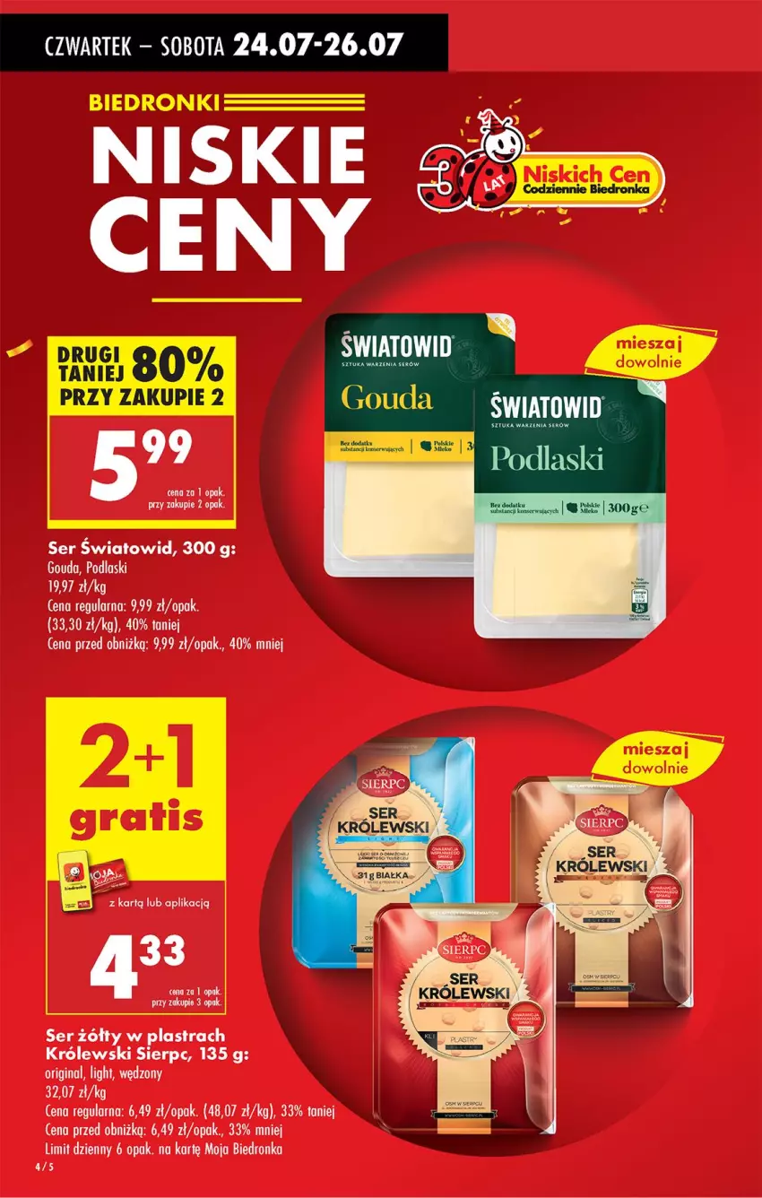 Gazetka promocyjna Biedronka - Od Czwartku - ważna 24.07 do 30.07.2025 - strona 6 - produkty: Gin, Królewski, Ser