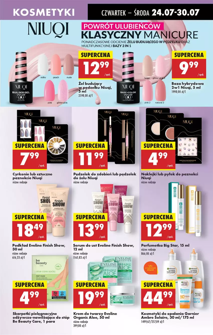 Gazetka promocyjna Biedronka - Od Czwartku - ważna 24.07 do 30.07.2025 - strona 61 - produkty: Be Be, Eveline, Fa, Finish, Garnier, Karp, Klej, Krem do twarzy, Niuqi, Perfum, Podkład, Rum, Ser, Serum, Skarpetki