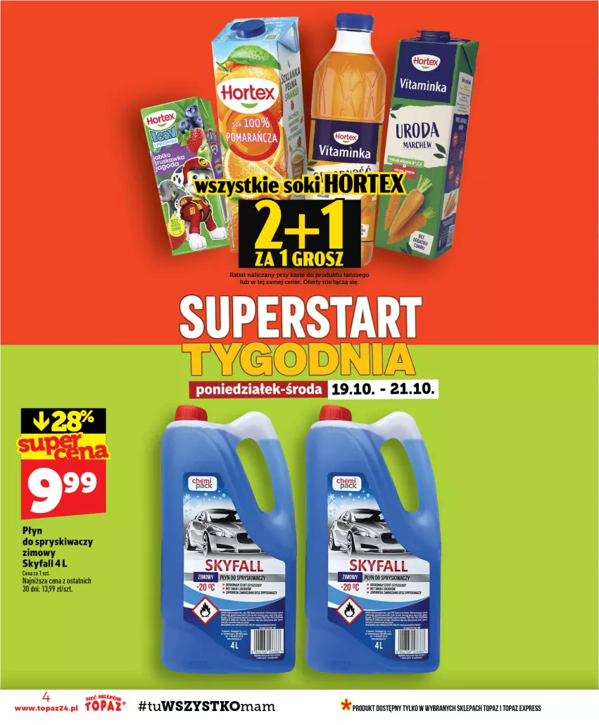 Gazetka promocyjna Topaz - Gazetka - ważna 15.10 do 21.10.2026 - strona 4 - produkty: Fa, Płyn do spryskiwaczy, Top