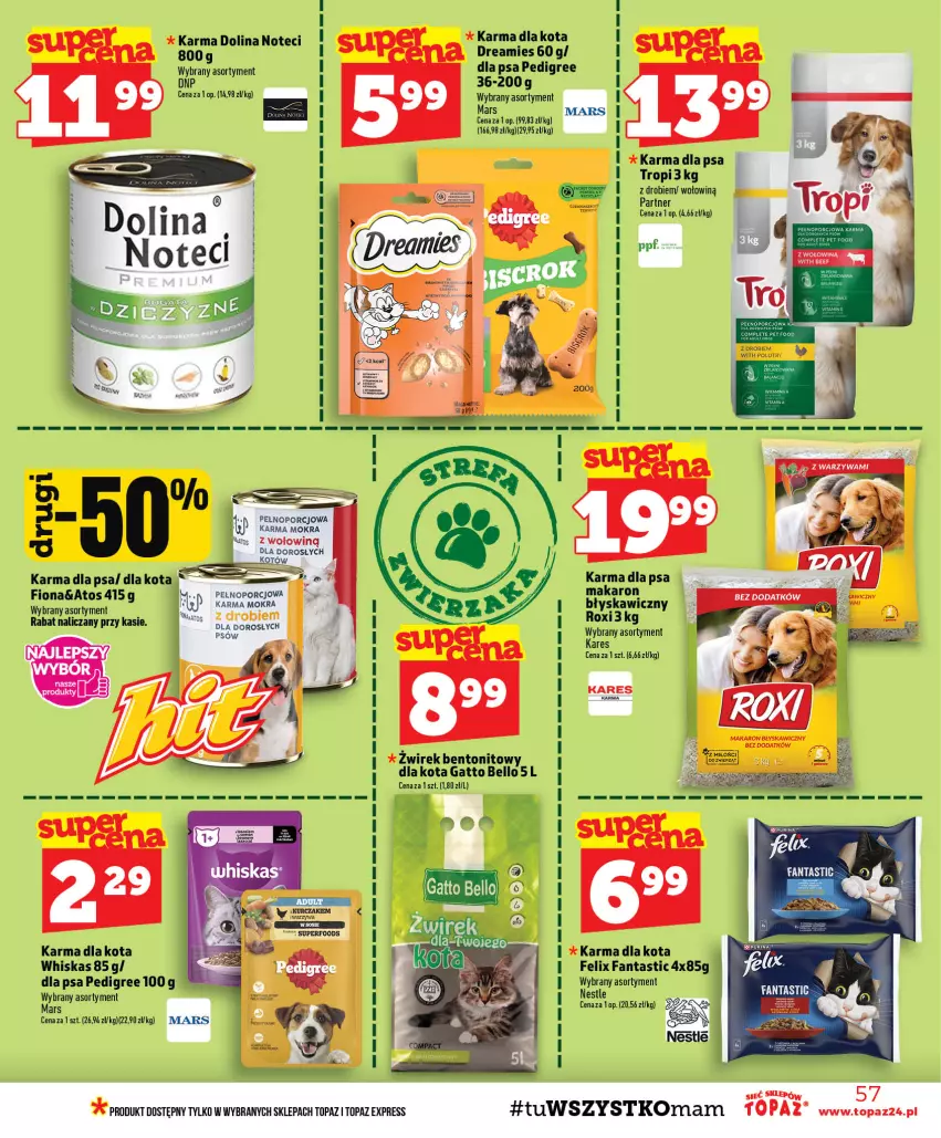 Gazetka promocyjna Topaz - Gazetka - ważna 15.10 do 21.10.2026 - strona 57 - produkty: Bell, Fa, Fanta, Felix, Mars, Pedigree, Whiskas