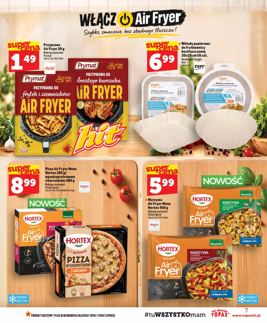 Gazetka promocyjna Topaz - Gazetka - ważna 15.10 do 21.10.2026 - strona 7 - produkty: Fa, Hortex, Kurczak, Ogród, Papier, Pizza, Prymat, Sok, Top, Warzywa
