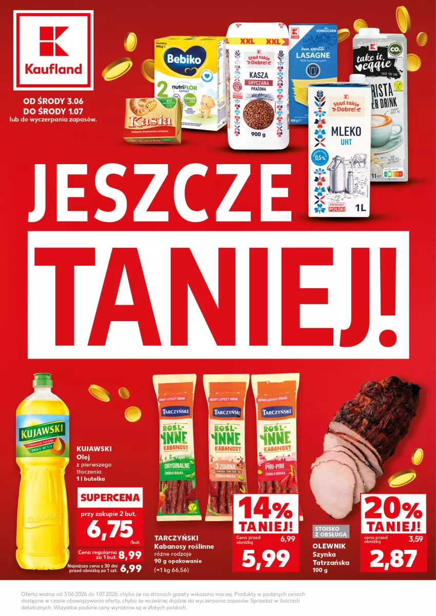 Gazetka promocyjna Kaufland - Kaufland - ważna 03.06 do 01.07.2026 - strona 1 - produkty: Kabanos, Koc, Olewnik, Tarczyński