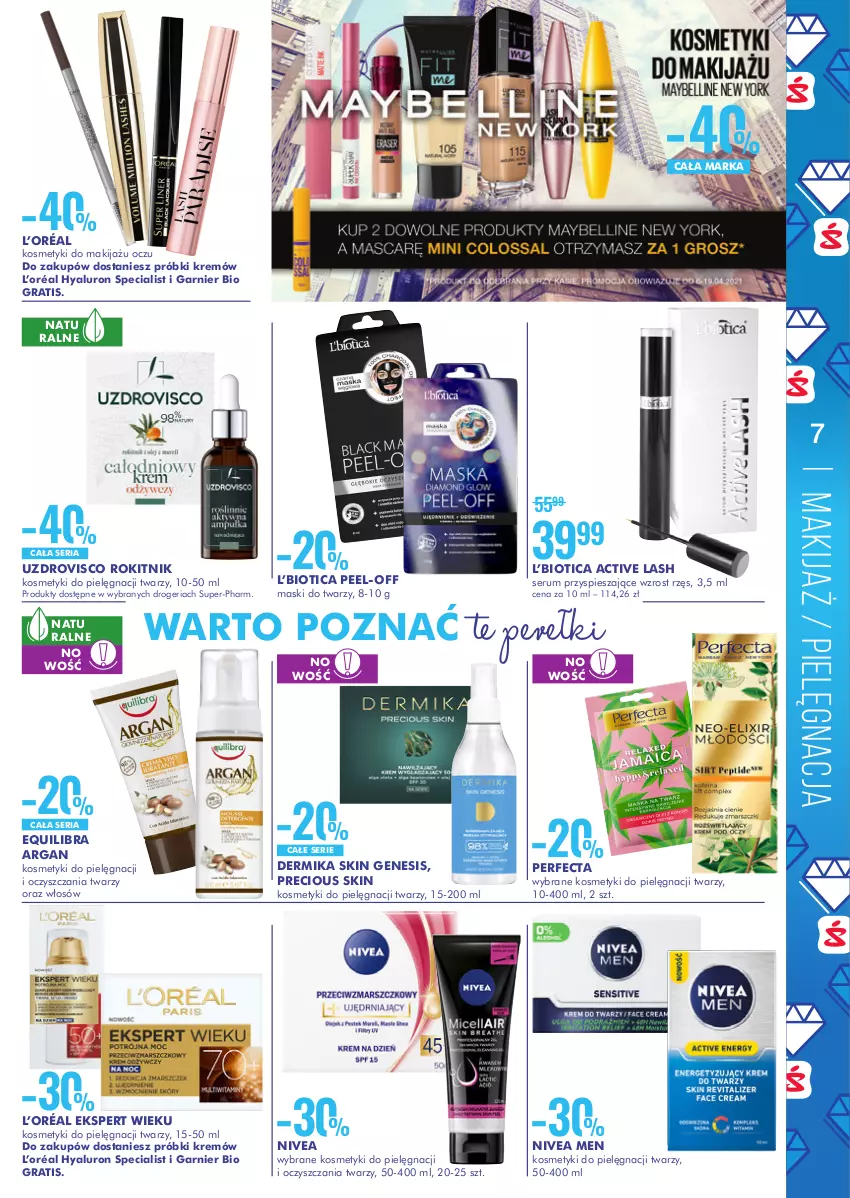 Gazetka promocyjna Super Pharm - Gazetka - ważna 06.04 do 19.04.2021 - strona 7 - produkty: Dermika, Garnier, Gra, Kosmetyki do pielęgnacji, L’Oréal, Makijaż, Nivea, Nivea Men, Perfecta, Rum, Ser, Serum