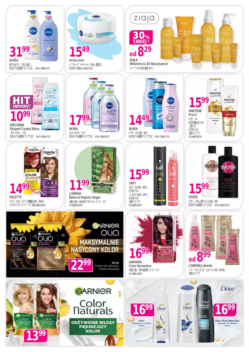 Gazetka promocyjna Drogerie Polskie - Gazetka - ważna 06.12 do 31.12.2024 - strona 5 - produkty: Bielenda, DAX, Fa, Garnier, Joanna, Lakier, Nivea, Palette, Pantene, Sati, Syoss, Szampon, Taft, Ziaja