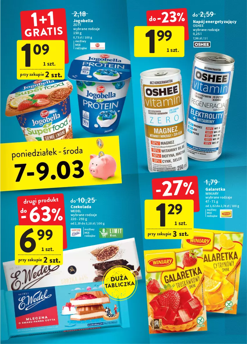 Gazetka promocyjna Intermarche - ważna 03.03 do 09.03.2022 - strona 39 - produkty: Bell, Bella, Czekolada, Gala, Galaretka, Jogobella, Napój, Oshee, Winiary, Zott