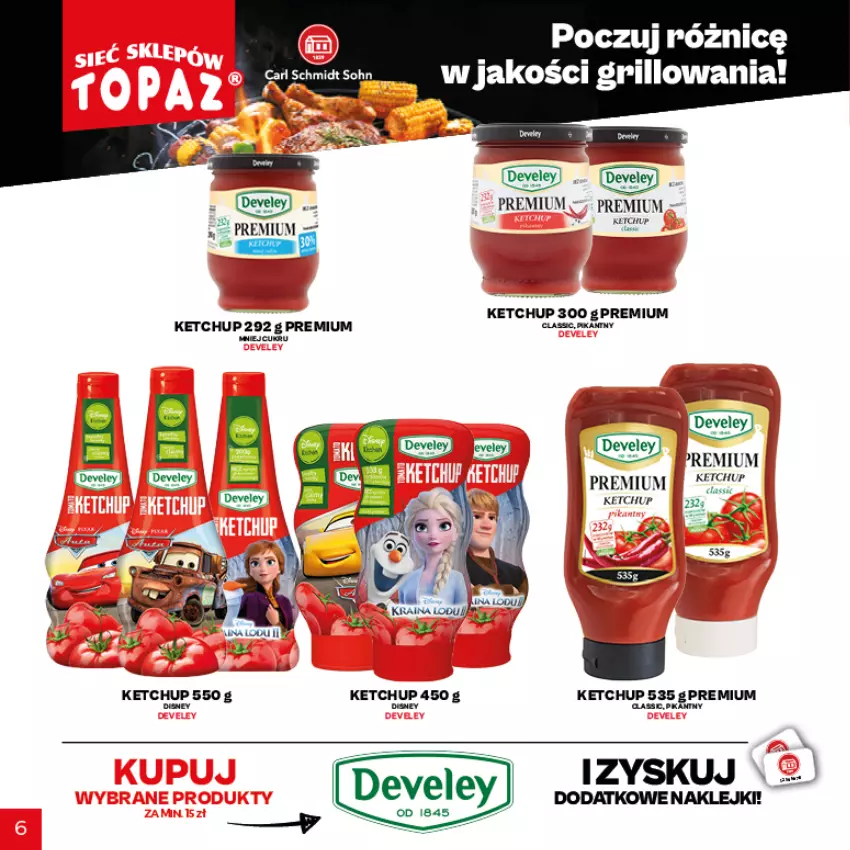 Gazetka promocyjna Topaz - Gazetka - ważna 29.04 do 18.07.2021 - strona 6 - produkty: Ketchup, Klej