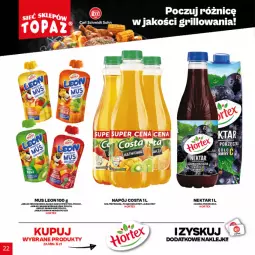 Gazetka promocyjna Topaz - Gazetka - Gazetka - ważna od 18.07 do 18.07.2021 - strona 21 - produkty: Por, Mus, Leon, Mango, Napój, Nektar, LG