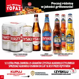 Gazetka promocyjna Topaz - Gazetka - Gazetka - ważna od 18.07 do 18.07.2021 - strona 27 - produkty: Piwo, Klej, Tyskie, Captain Jack