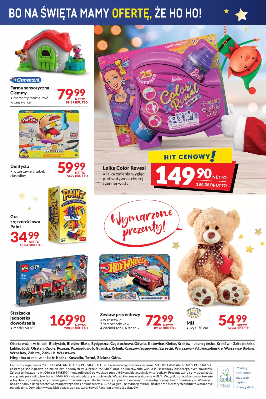 Gazetka promocyjna Makro - [Oferta promocyjna] Artykuły spożywcze i przemysłowe - ważna 30.11 do 13.12.2021 - strona 33 - produkty: Chodzik, Dentysta, Fa, Gra, Kosz, Lalka, Papier, Piec, Rum, Sos, Szal, Zestaw prezentowy