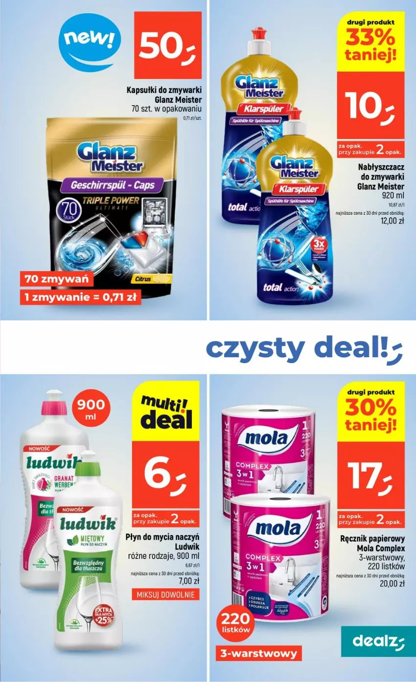 Gazetka promocyjna Dealz - NOWA GAZETKA - ważna 07.05 do 13.05.2026 - strona 41 - produkty: Do mycia naczyń, Ludwik, Mola, Papier, Płyn do mycia, Płyn do mycia naczyń, Ręcznik, Zmywarki
