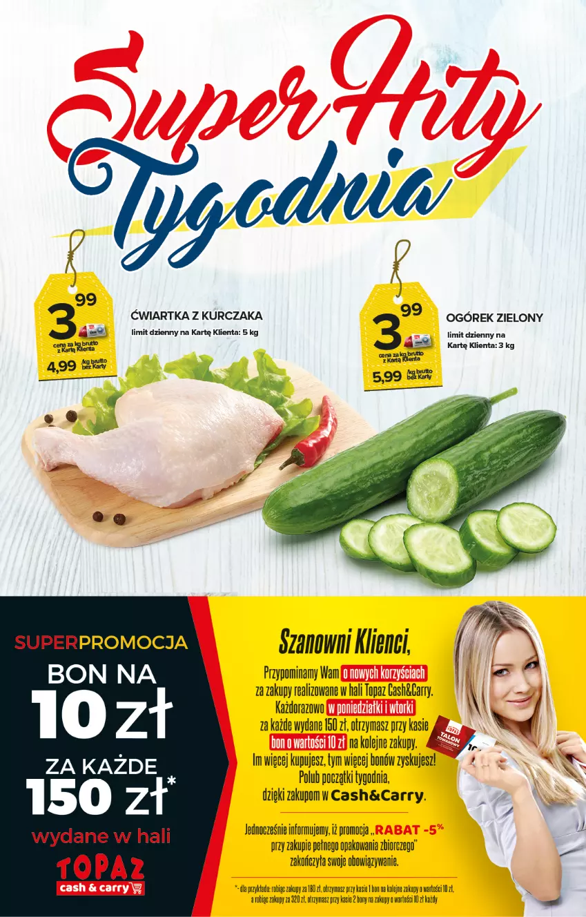 Gazetka promocyjna Topaz - Gazetka - ważna 22.04 do 28.04.2021 - strona 2 - produkty: Kurczak, Ogórek, Olej, Top