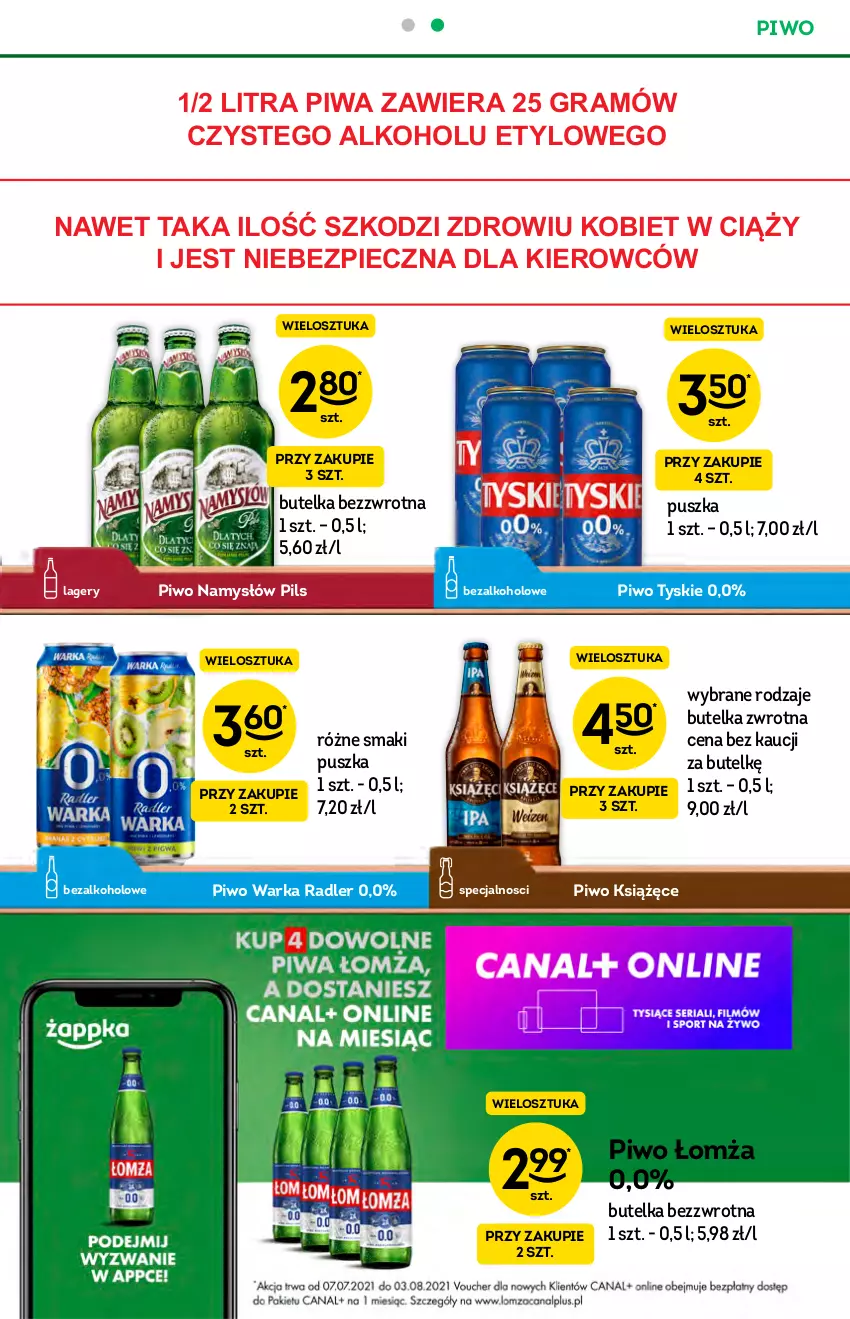 Gazetka promocyjna Żabka - ważna 07.07 do 13.07.2021 - strona 15 - produkty: Gra, Książęce, Namysłów, Piec, Piwa, Piwo, Radler, Tyskie, Warka