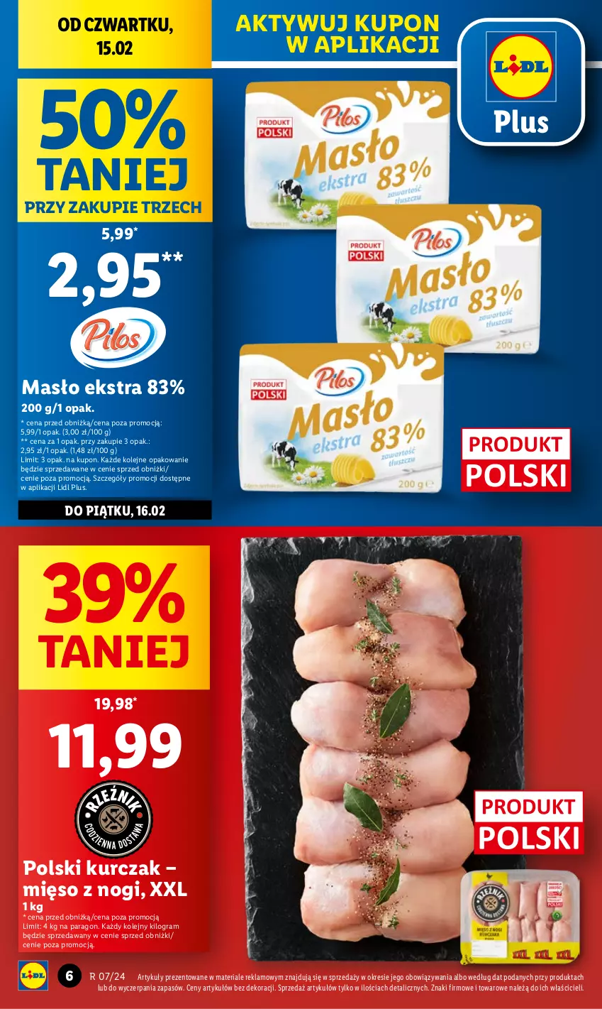 Gazetka promocyjna Lidl - GAZETKA - ważna 15.02 do 17.02.2024 - strona 6 - produkty: Gra, Kurczak, Masło, Mięso, Olej