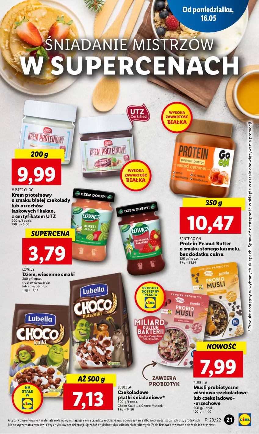 Gazetka promocyjna Lidl - GAZETKA - ważna 16.05 do 18.05.2022 - strona 21 - produkty: Bell, Bella, Danio, Dżem, Gres, Kakao, Lubella, Mus, Probiotyk, Pur, Sante, Sok