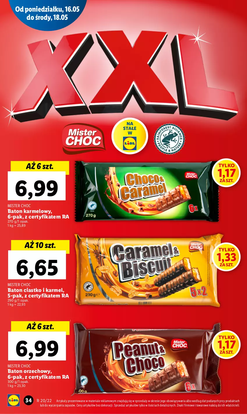 Gazetka promocyjna Lidl - GAZETKA - ważna 16.05 do 18.05.2022 - strona 34 - produkty: Baton