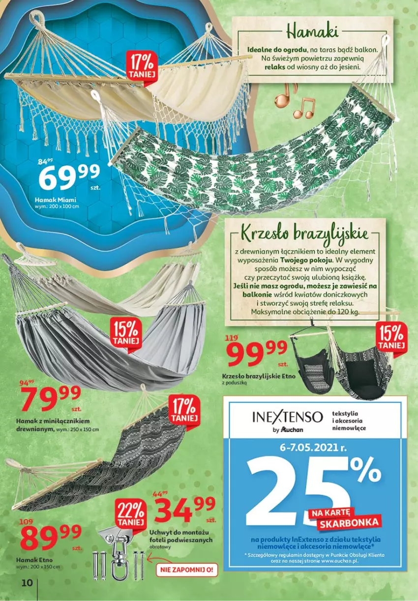 Gazetka promocyjna Auchan - 25 Urodziny – Życzymy wszystkiego kwitnącego - ważna 06.05 do 15.05.2021 - strona 10 - produkty: Fa, Fotel, Hama, Krzesło