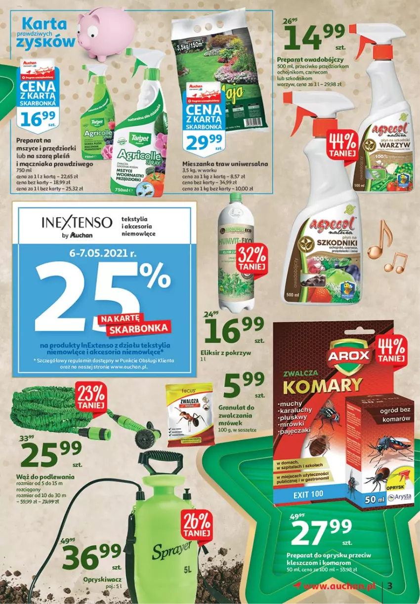 Gazetka promocyjna Auchan - 25 Urodziny – Życzymy wszystkiego kwitnącego - ważna 06.05 do 15.05.2021 - strona 3 - produkty: Fa, Gra, Ogród