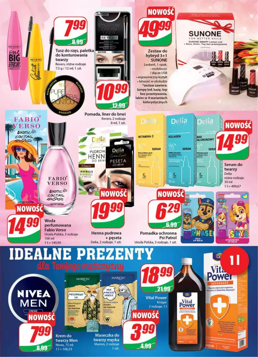 Gazetka promocyjna Dino - Gazetka - ważna 02.03 do 08.03.2022 - strona 19 - produkty: Fa, Lakier, Lampa, Mobil, Nivea, Perfum, Pęseta, Pomada, Psi Patrol, Rum, Ser, Serum, Serum do twarzy, Top, Tusz, Woda, Woda perfumowana