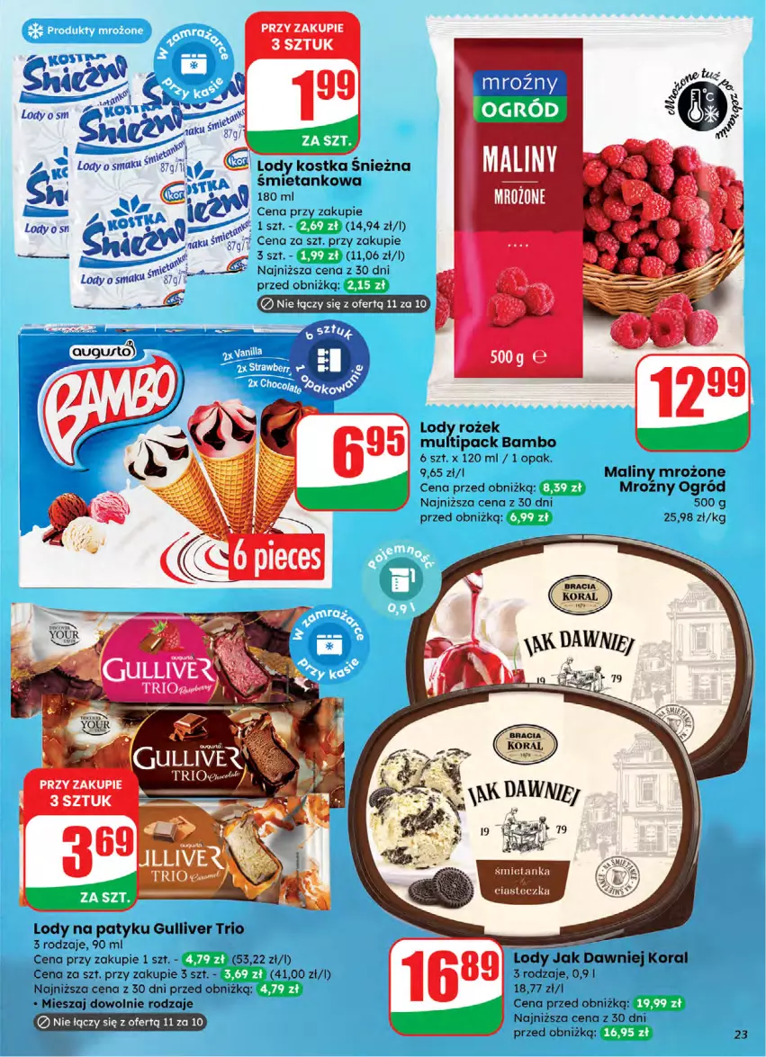 Gazetka promocyjna Dino - Gazetka 05 / 2026 - ważna 28.01 do 03.02.2026 - strona 23 - produkty: Gra, Lody, Maliny, Ogród