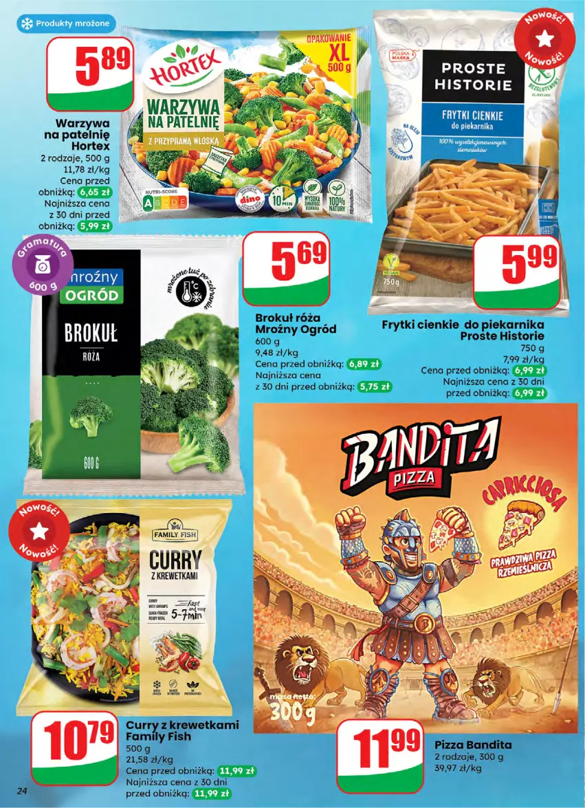 Gazetka promocyjna Dino - Gazetka 05 / 2026 - ważna 28.01 do 03.02.2026 - strona 24 - produkty: Bandi, Fa, Frytki, Hortex, Piekarnik, Pizza, Róża, Warzywa