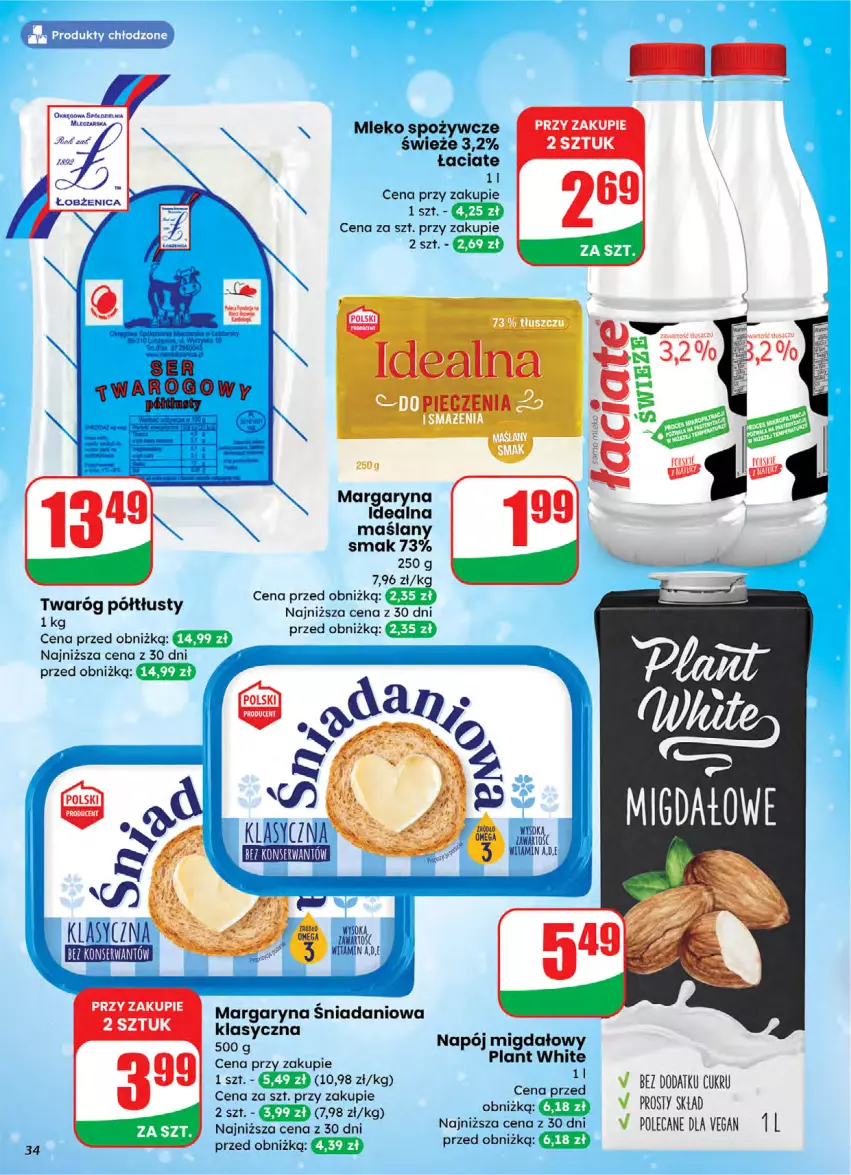 Gazetka promocyjna Dino - Gazetka 05 / 2026 - ważna 28.01 do 03.02.2026 - strona 34 - produkty: Danio, Margaryna, Mleko, Napój