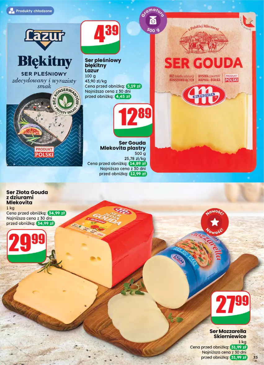 Gazetka promocyjna Dino - Gazetka 05 / 2026 - ważna 28.01 do 03.02.2026 - strona 35 - produkty: Gatta, Gouda, Mozzarella, Ser, Ser pleśniowy