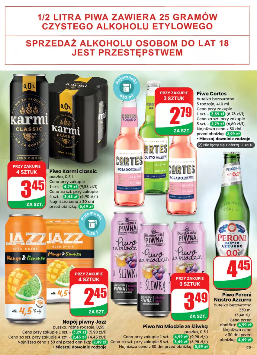 Gazetka promocyjna Dino - Gazetka 05 / 2026 - ważna 28.01 do 03.02.2026 - strona 45 - produkty: Gra, Karmi, Napój, Piwa, Piwo