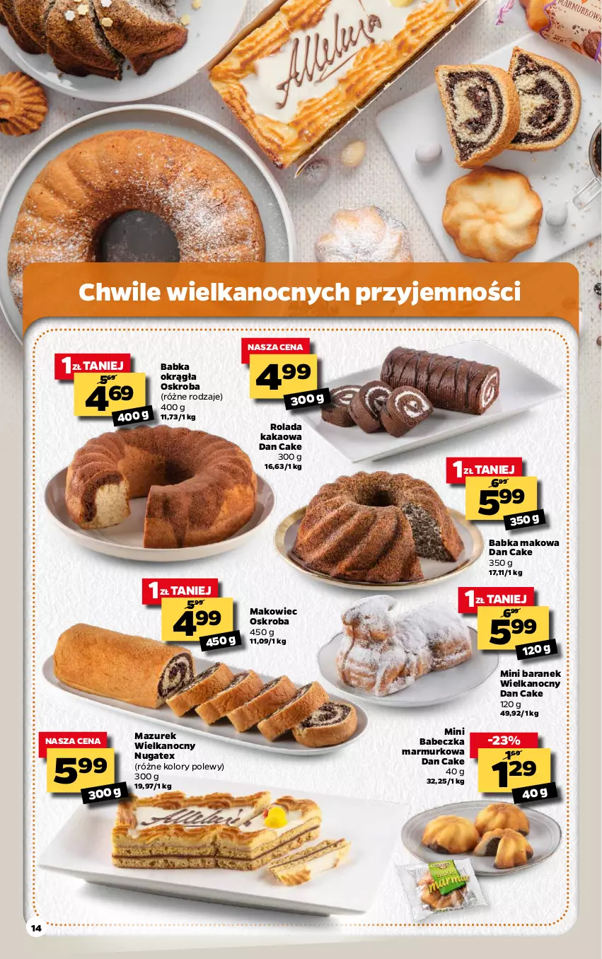 Gazetka promocyjna Netto - Gazetka spożywcza - ważna 29.03 do 03.04.2021 - strona 14 - produkty: Babka, Dan Cake, Kakao, Makowiec, Rolada