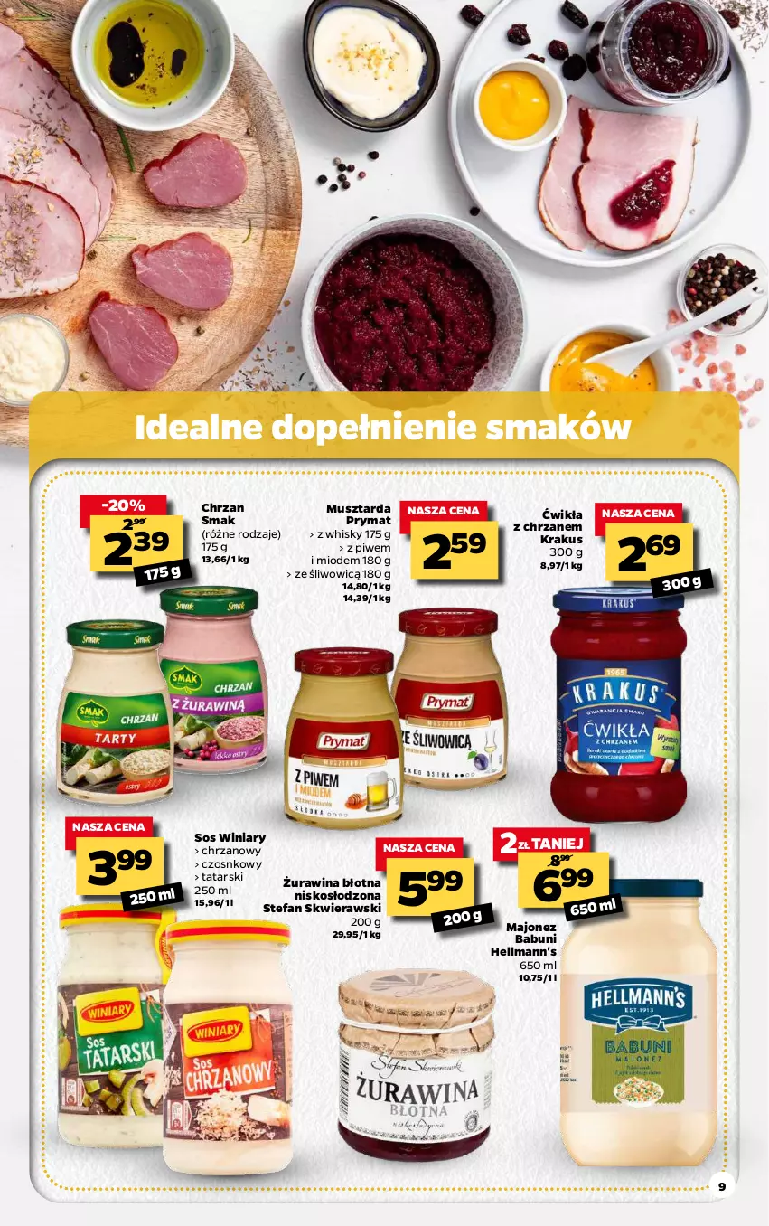 Gazetka promocyjna Netto - Gazetka spożywcza - ważna 29.03 do 03.04.2021 - strona 9 - produkty: Babuni, Chrzan, Fa, Krakus, Majonez, Mus, Musztarda, Prymat, Sos, Whisky, Winiary