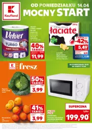 Gazetka promocyjna Kaufland - Mocny Start - Gazetka - ważna od 15.04 do 15.04.2025 - strona 1 - produkty: Papier, Pomarańcze, Velvet, Ręcznik, Kuchenka mikrofalowa, Masło, Fa