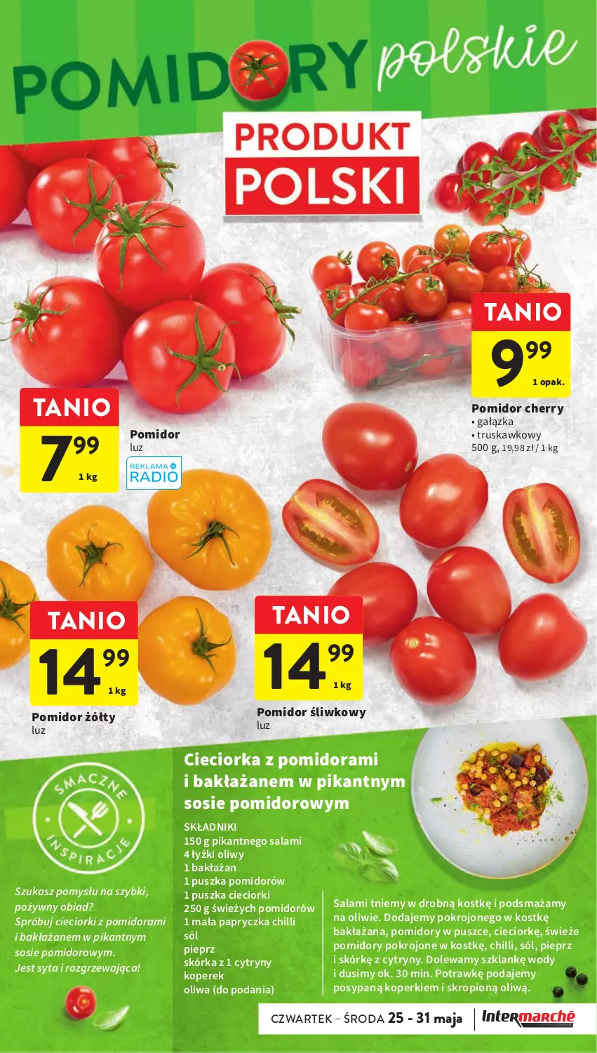 Gazetka promocyjna Intermarche - Gazetka Intermarche - ważna 25.05 do 31.05.2023 - strona 15 - produkty: Cieciorka, Cytryny, Oliwa, Orka, Pieprz, Pomidory, Salami, Sól, Sos