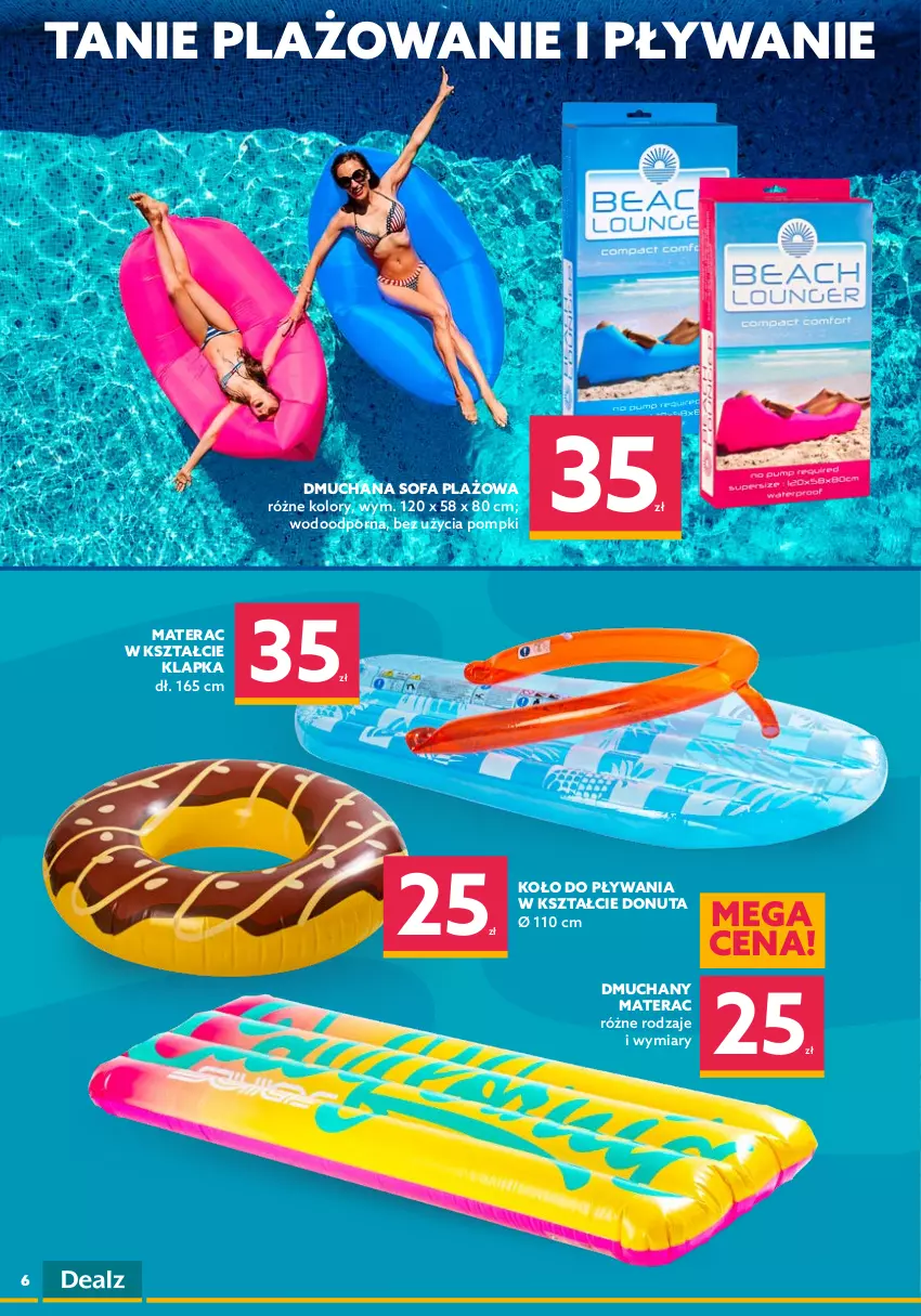 Gazetka promocyjna Dealz - NOWY KATALOGTanie Podróżowanie ✈️ - ważna 08.06 do 30.06.2022 - strona 6 - produkty: Donut, Dzieci, Fa, Materac, Por, Sofa, Tera