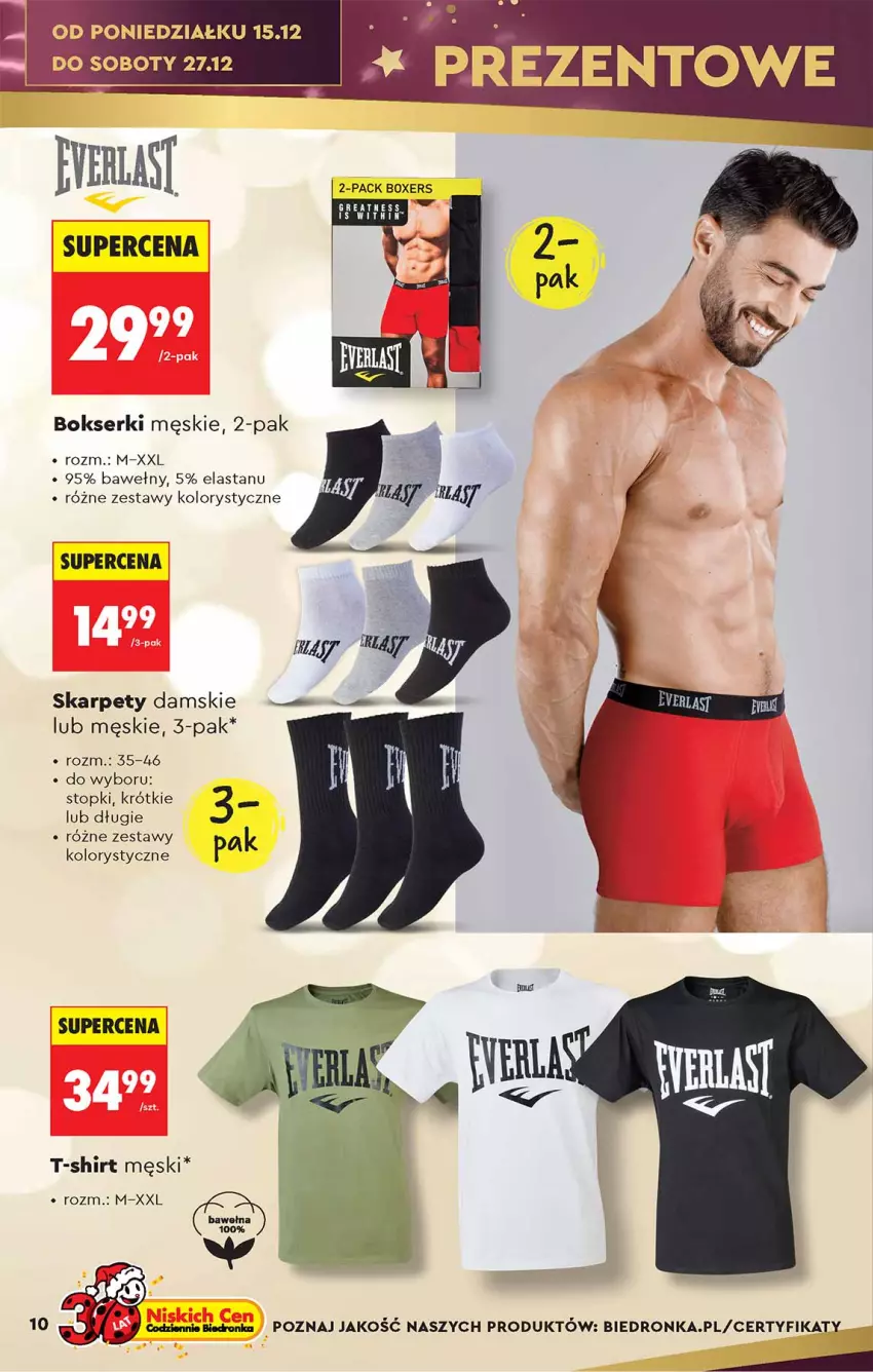 Gazetka promocyjna Biedronka - Okazje Tygodnia - ważna 13.12 do 27.12.2025 - strona 10 - produkty: Bokserki, Karp, Ser, T-shirt, Top
