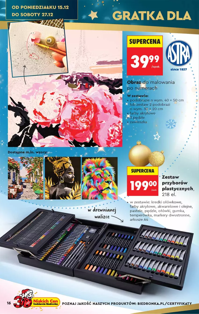 Gazetka promocyjna Biedronka - Okazje Tygodnia - ważna 13.12 do 27.12.2025 - strona 16 - produkty: Fa, Marker, Obraz, Olej