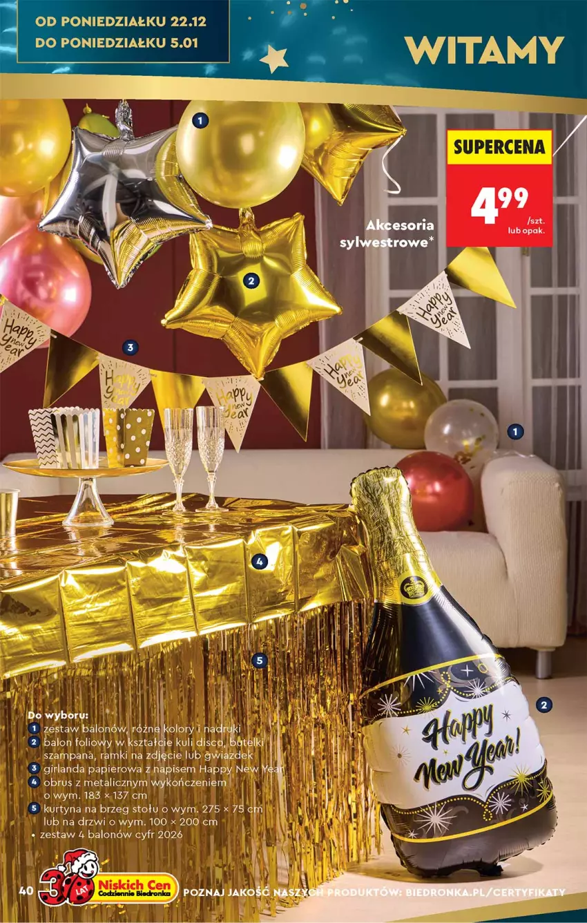 Gazetka promocyjna Biedronka - Okazje Tygodnia - ważna 13.12 do 27.12.2025 - strona 40 - produkty: Drzwi, Girlanda, Papier