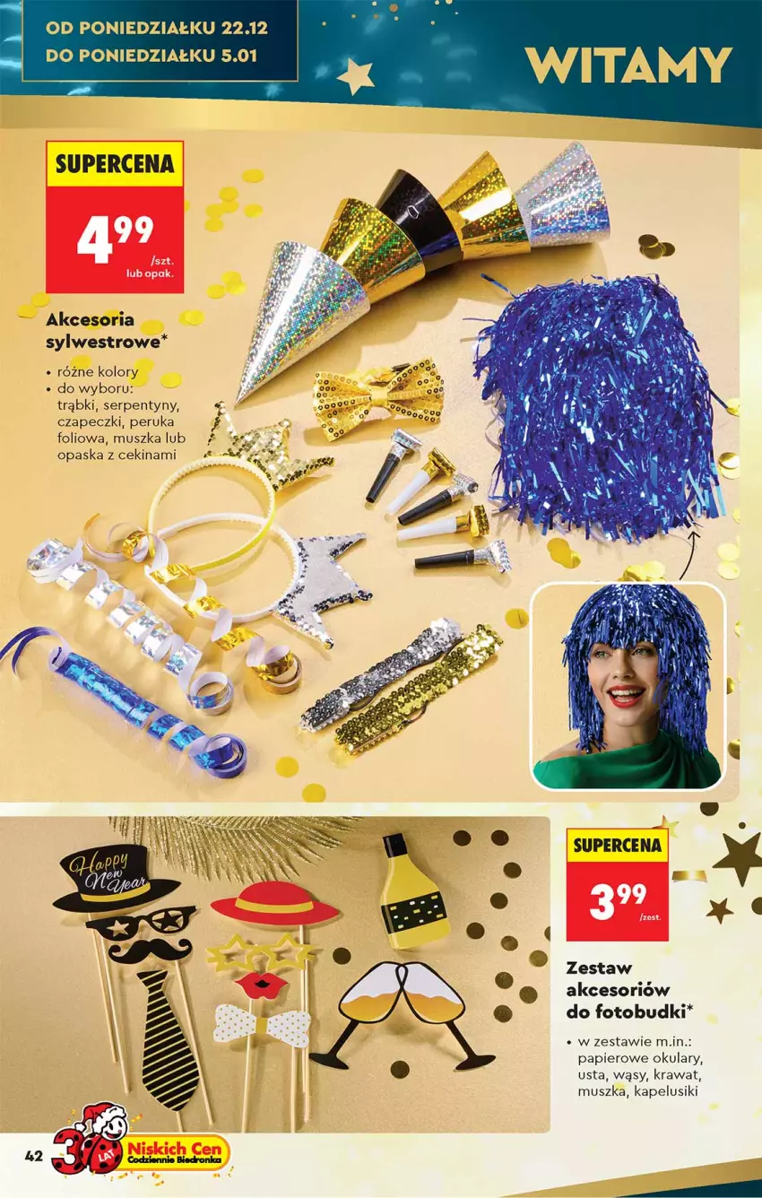 Gazetka promocyjna Biedronka - Okazje Tygodnia - ważna 13.12 do 27.12.2025 - strona 42 - produkty: Mus, Opaska, Papier, Ser