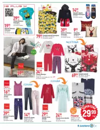 Gazetka promocyjna E Leclerc - Gazetka - ważna od 03.12 do 03.12.2022 - strona 21 - produkty: Top, Kapcie, Pościel, Koszula nocna, Karp, Kosz, Poszewka, Koszula, Szlafrok, Ręcznik, Spodnie do spania, Dzieci, Spodnie, Komplet pościeli, Piżama