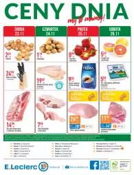 Gazetka promocyjna E Leclerc - Gazetka - ważna od 03.12 do 03.12.2022 - strona 32 - produkty: Kurczak, Glazura, Cebula, Ser, Noż, Papier, Papryka, Kawa mielona, Kawa, Ziemniaki, Filet z piersi indyka, Prima, Boczek, Ser twarogowy, Mintaj, Lazur, Boczek wieprzowy, Grejpfrut