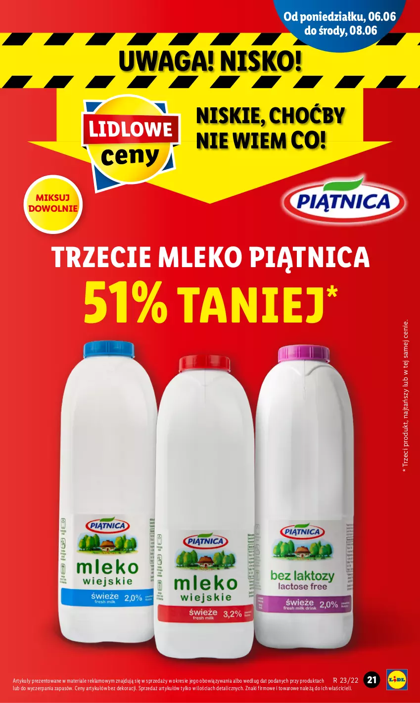 Gazetka promocyjna Lidl - GAZETKA - ważna 06.06 do 08.06.2022 - strona 21 - produkty: Mleko, Piątnica, Waga