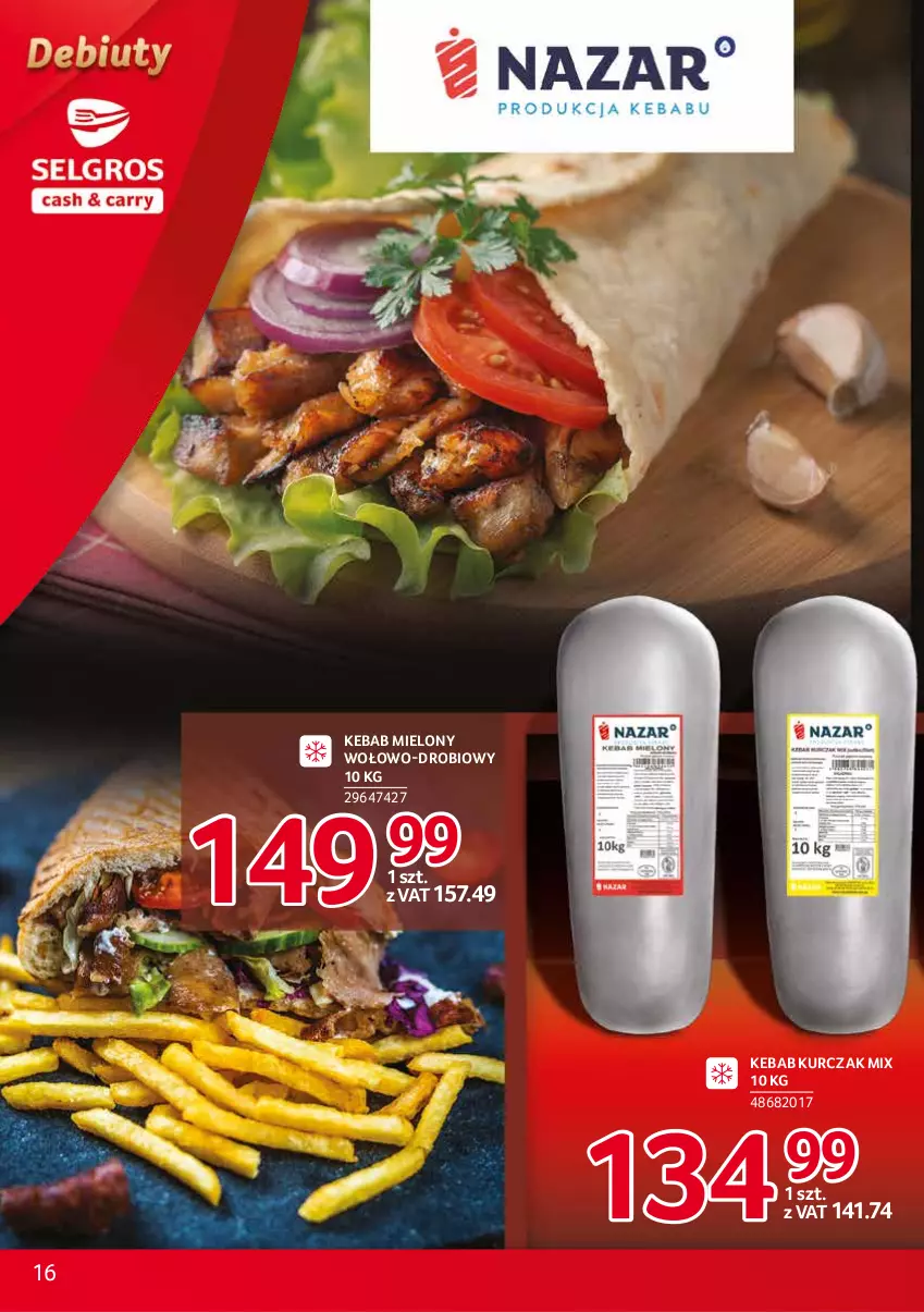 Gazetka promocyjna Selgros - Debiuty w Selgros - ważna 16.09 do 29.09.2021 - strona 16 - produkty: Kebab, Kurczak