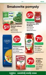 Gazetka promocyjna Żabka - Gazetka - ważna od 30.01 do 30.01.2024 - strona 43 - produkty: Lubella, Koncentrat pomidorowy, Makaron, Frosta, Sos, Sok, Bell, Spaghetti, Bella, Pudliszki, Pomidory, Szpinak