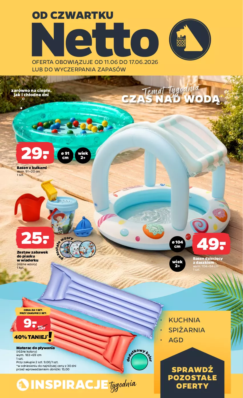 Gazetka promocyjna Netto - Od Czwartku - ważna 11.06 do 17.06.2026 - strona 1 - produkty: Dzieci, Kuchnia, Materac, Tera