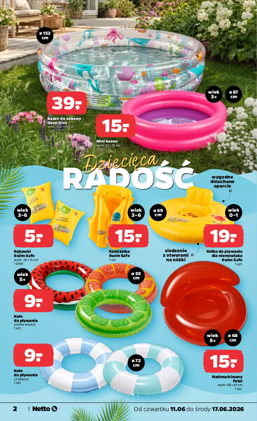 Gazetka promocyjna Netto - Od Czwartku - ważna 11.06 do 17.06.2026 - strona 2 - produkty: Dzieci, Fotel, Kamizelka
