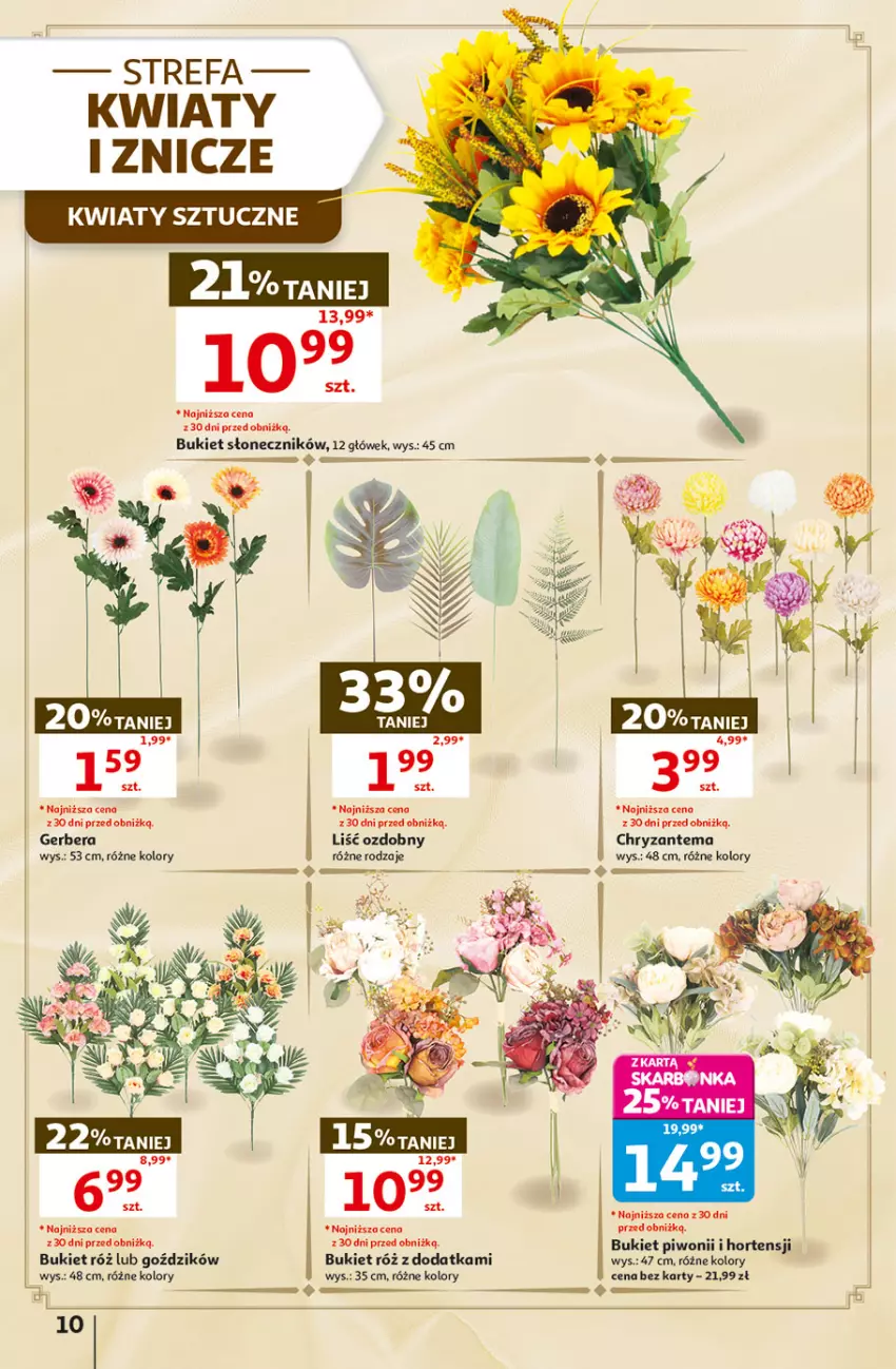 Gazetka promocyjna Auchan - 30 Lat Hipermarket - ważna 01.10 do 07.10.2026 - strona 10 - produkty: Bukiet, Chryzantema, Fa, Gerber, Znicz