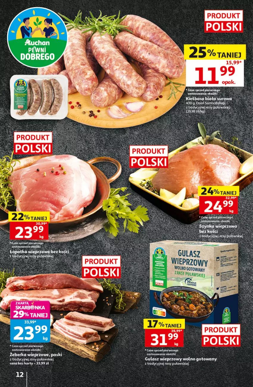 Gazetka promocyjna Auchan - 30 Lat Hipermarket - ważna 01.10 do 07.10.2026 - strona 12 - produkty: Kiełbasa, Kiełbasa biała