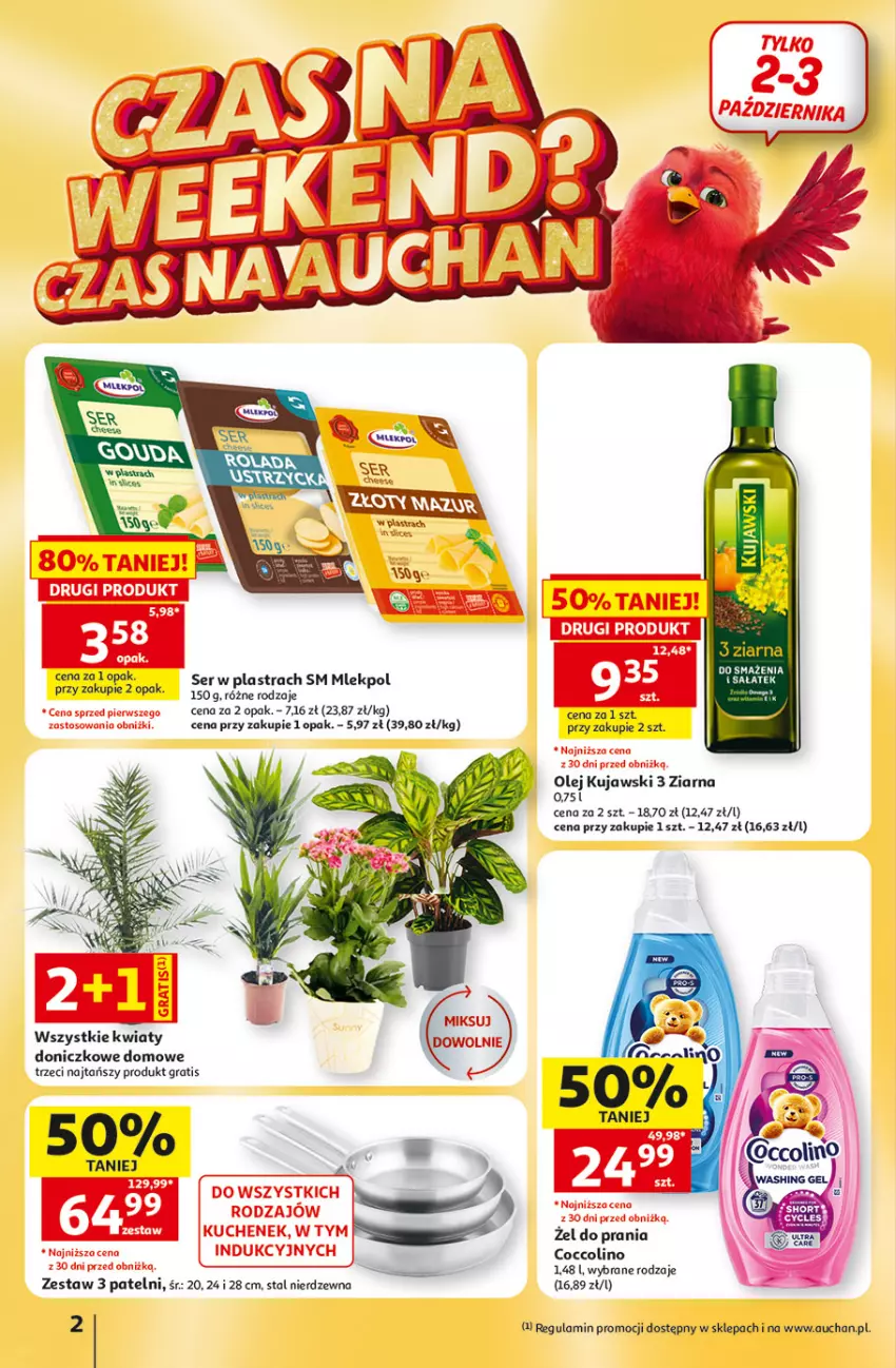 Gazetka promocyjna Auchan - 30 Lat Hipermarket - ważna 01.10 do 07.10.2026 - strona 2 - produkty: Coccolino, Gra, Kujawski, Olej, Ser, Złoty Mazur